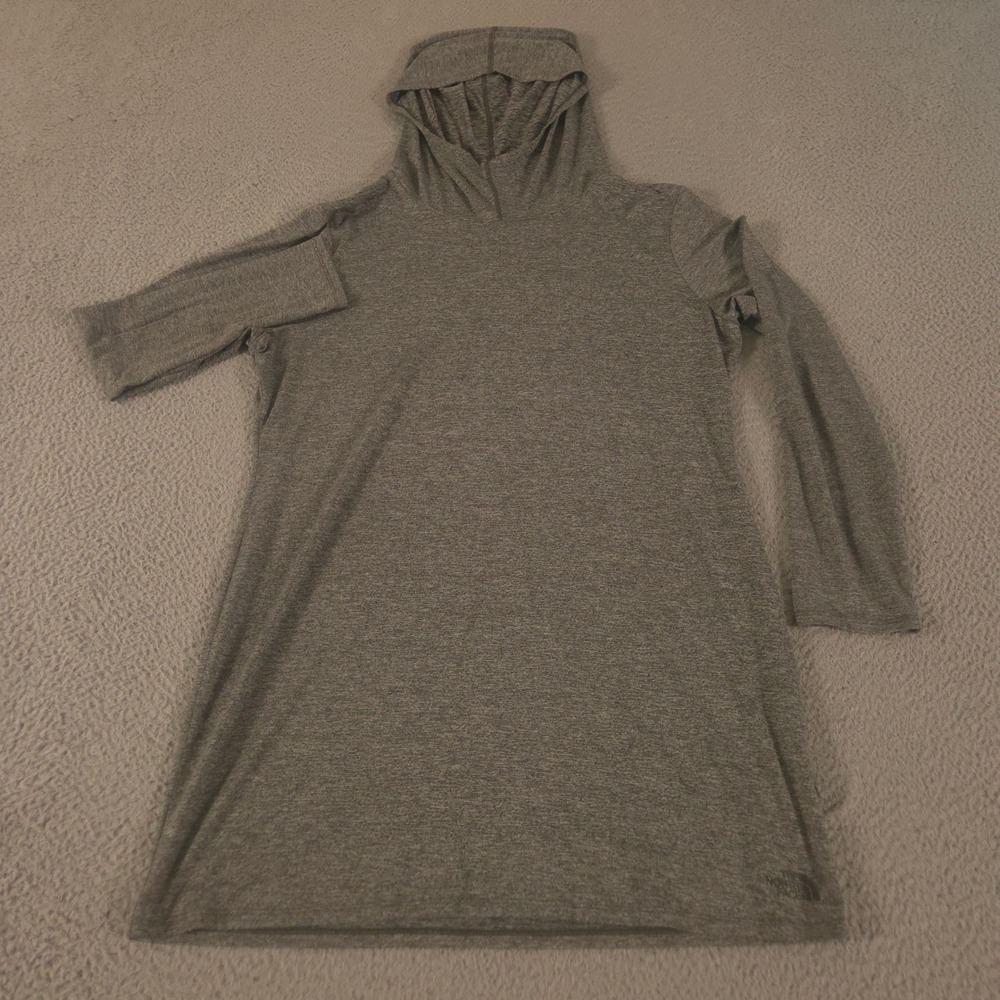 The North Face Hoodie Womens XL Gray Terra Metro Tunic FlashDry Heathered Top
